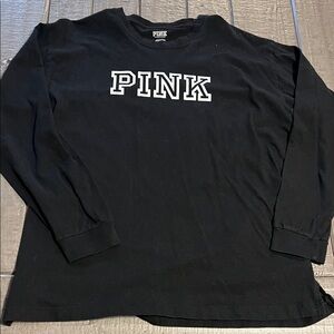 PINK Victoria's Secret Black Tee Size L